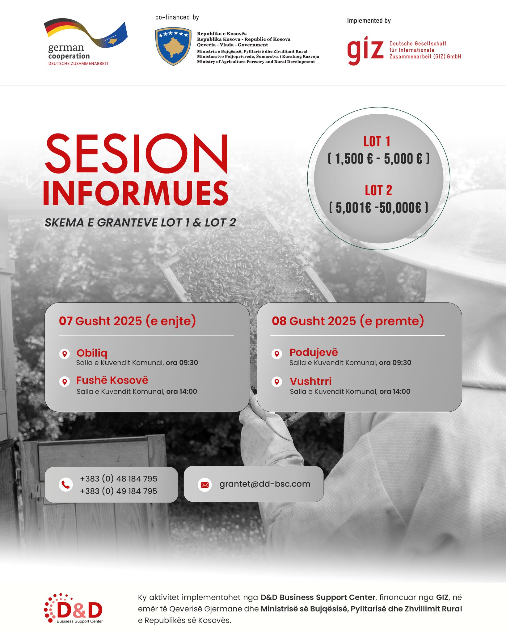 Organizohet sesion informues per skemën e granteve për zhvillim rural