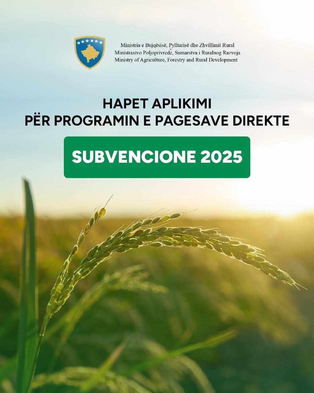 Thirrje për aplikim për pagesa direkte për fermerë